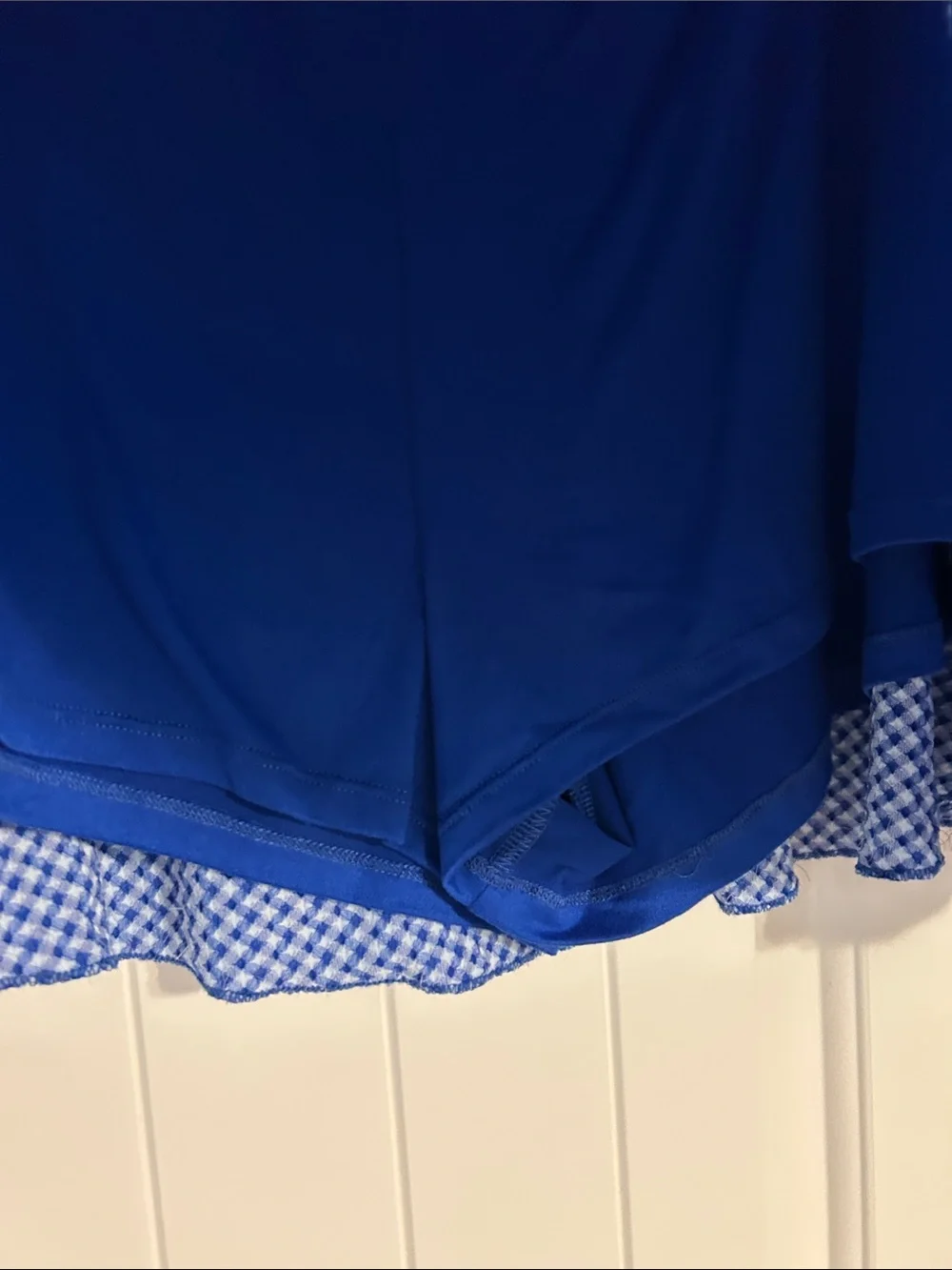 wild fable Blue and White Gingham Circle Skort
